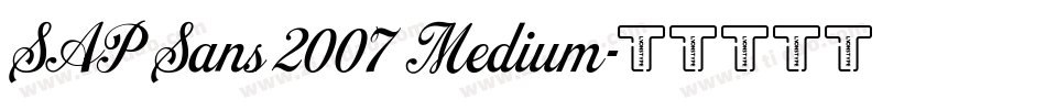 SAP Sans 2007 Medium字体转换